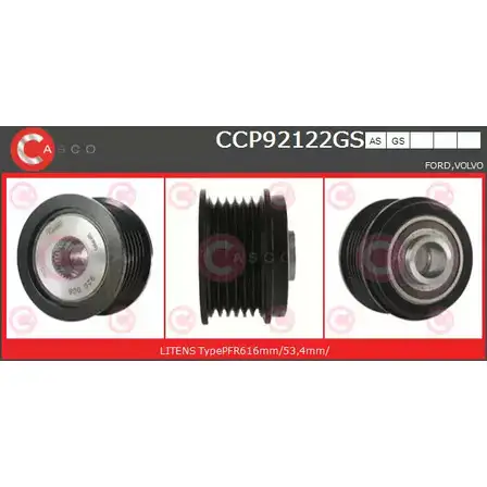 Шкив генератора CASCO CCP92122GS NS9 SS29 3259466 NE2VSII