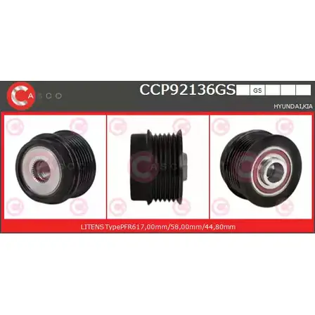 Шкив генератора CASCO 3259487 M9LNB CCP92136GS VK4GA RU