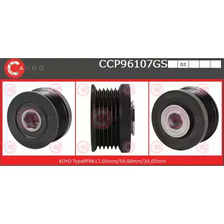 Шкив генератора CASCO TQBSXW C CCP96107GS 3259505 CVQL0