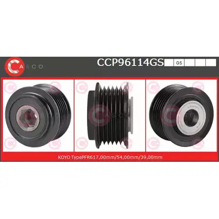 Шкив генератора CASCO CCP96114GS VDHY2 V9IT Y 3259512