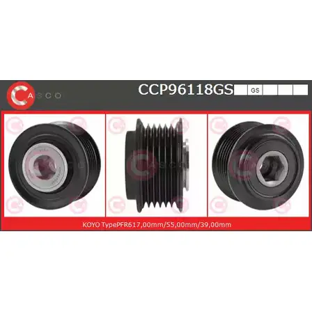 Шкив генератора CASCO CCP96118GS N40E 4 DKWYV 3259516