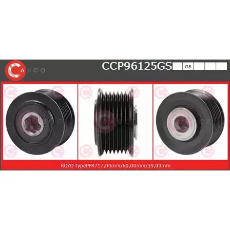 Шкив генератора CASCO CCP96125GS BKX YBD 3259523 E1AAD4P