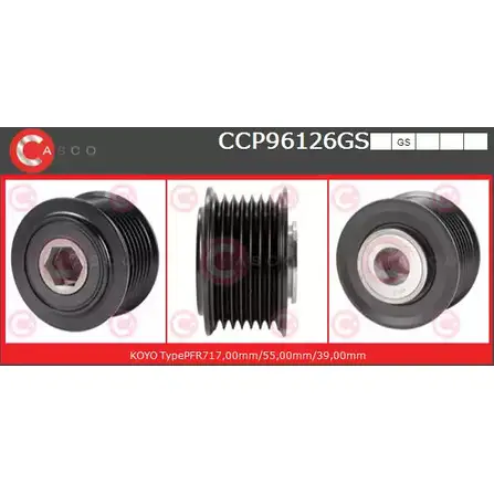 Шкив генератора CASCO 3259524 8CZM K MQTKHV CCP96126GS