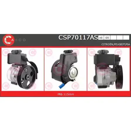 Гидроусилитель, насос гур CASCO NUJBD X CSP70117AS 3261266 UN2PI9F изображение 0