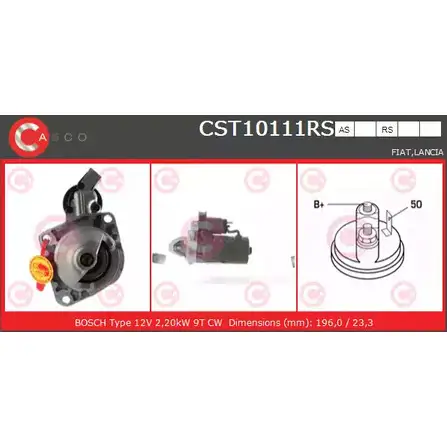 Стартер CASCO 3262008 Y1KR M Z3GP0 CST10111RS