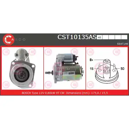 Стартер CASCO RVUMCM L 01IMUZ CST10135AS 3262040 изображение 0
