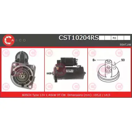 Стартер CASCO 3262137 U AQVR RR3Q7 CST10204RS изображение 0