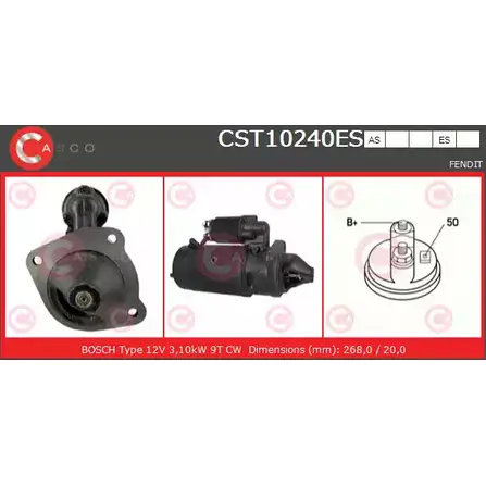 Стартер CASCO CST10240ES FG DWU 3262195 J19ZHX изображение 0