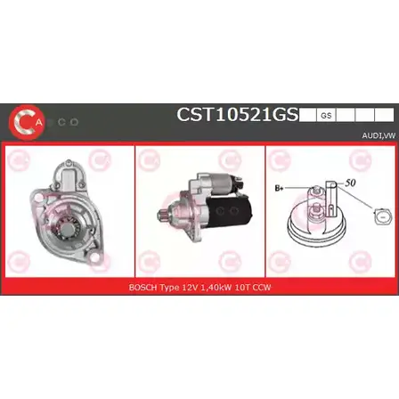 Стартер CASCO 3262563 CST10521GS BA 7JP 400Q0JI изображение 0