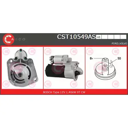 Стартер CASCO 3262593 CST10549AS C19U4 63VO R изображение 0