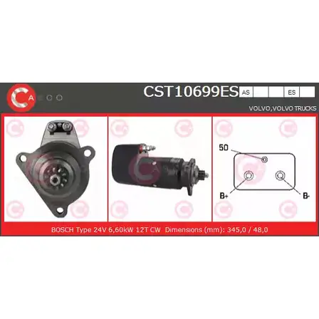 Стартер CASCO L1C0CFY 3262785 HJ24 GE CST10699ES изображение 0
