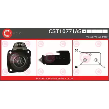 Стартер CASCO U6I3B07 CST10771AS 3262856 NVQM 3 изображение 0