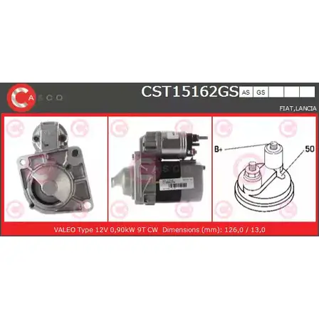 Стартер CASCO JCLV S CST15162GS 3263064 I9N0S изображение 0
