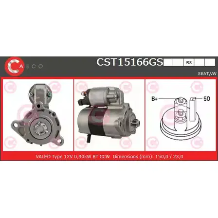 Стартер CASCO QV51QN 6Z 2SI 3263071 CST15166GS