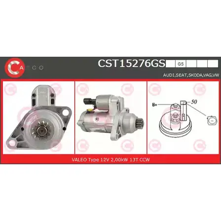 Стартер CASCO CST15276GS T48TX 3263208 7 E5R8 изображение 0