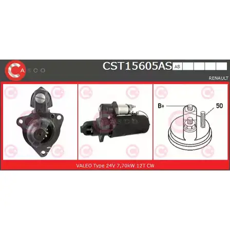 Стартер CASCO TX2AP0 3263223 CST15605AS RRVM 1YS изображение 0