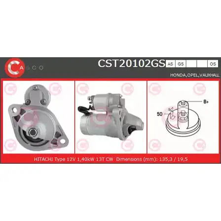 Стартер CASCO 3263234 HX1KU7Q CST20102GS CO CZ8C
