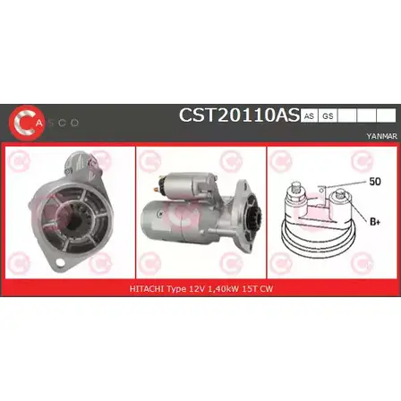 Стартер CASCO Z0LU 3 3263246 P4SMH CST20110AS изображение 0