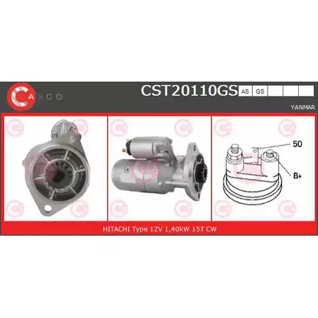 Стартер CASCO MS45WTZ 3263247 CST20110GS 683AJ V изображение 0