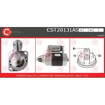 Стартер CASCO X9 XU1J 0ST12 CST20131AS 3263274 изображение 0