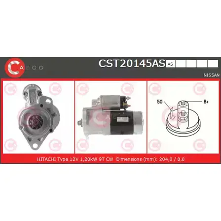 Стартер CASCO 0N HW4 CST20145AS P4GAJ 3263292 изображение 0