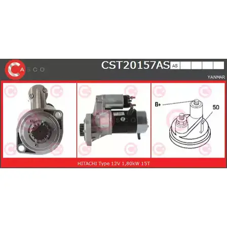 Стартер CASCO 3263308 AP341 CST20157AS VPS MO