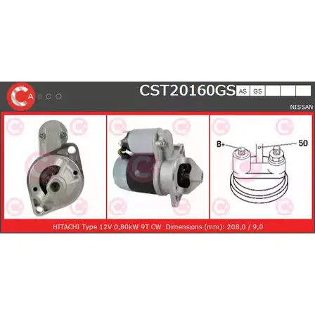 Стартер CASCO 3263312 CST20160GS EZR09 U1QP TM изображение 0