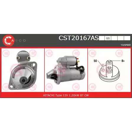 Стартер CASCO 3263321 9LJ577 CST20167AS VU5BDK F изображение 0