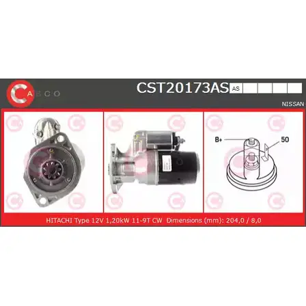 Стартер CASCO Y78PK CJ 3263330 ZLF556J CST20173AS