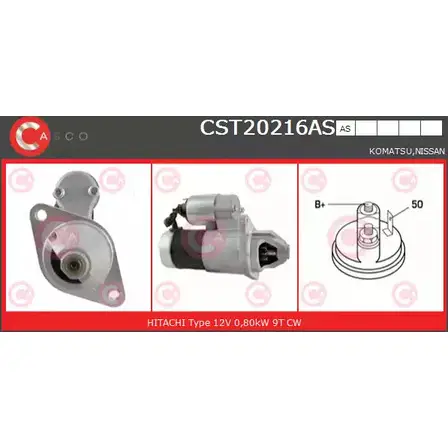 Стартер CASCO 3263359 ZW9X 6 XIYDC0 CST20216AS изображение 0