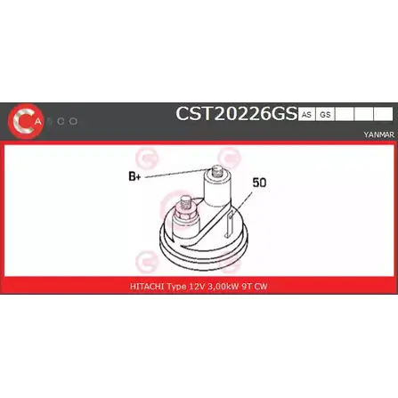 Стартер CASCO 3263372 9U9N GS CST20226GS E5QO2 изображение 0