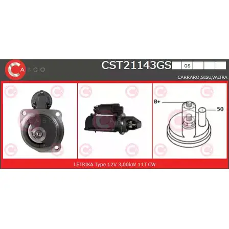 Стартер CASCO TH 8XS BWSGWT 3263444 CST21143GS изображение 0