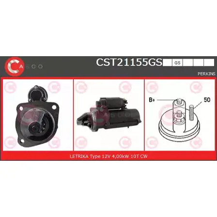Стартер CASCO 3263455 NJC 5O02 Y9Y49QW CST21155GS изображение 0