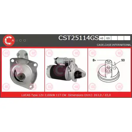 Стартер CASCO 8Z6K7 E CST25114GS 3263502 TF5EH