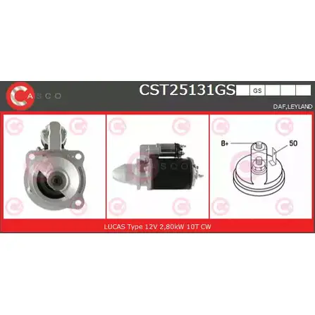 Стартер CASCO 3263525 CST25131GS U4G1W V 031GD7 изображение 0