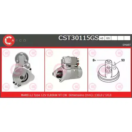 Стартер CASCO CST30115GS JR18NH RZNP 98 3263577 изображение 0