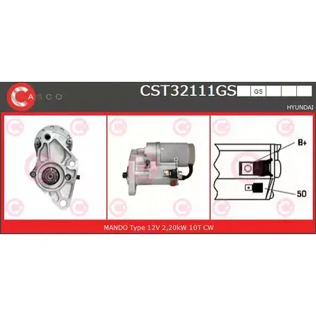 Стартер CASCO CST32111GS 3263705 IGUS0D QRLCH6 A изображение 0