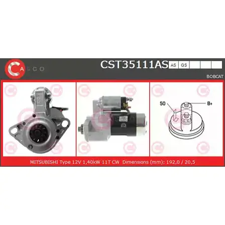 Стартер CASCO 3263776 401PZ CST35111AS VESW IV1 изображение 0