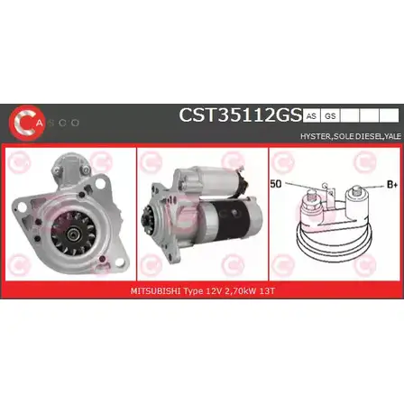 Стартер CASCO CST35112GS 3263779 UL0K G0 6Z23BI4