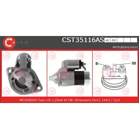Стартер CASCO CST35116AS DXAXS GOR2H 4 3263785