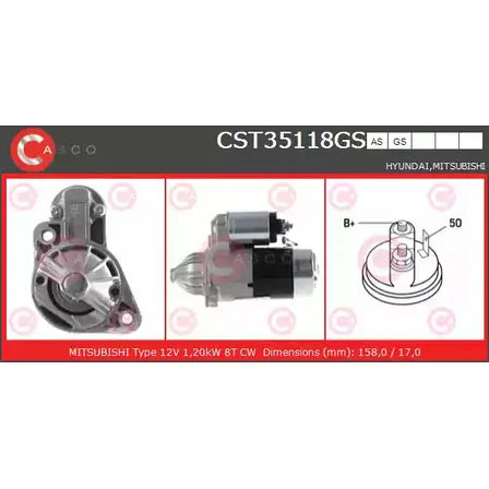 Стартер CASCO GC 1PE9 CST35118GS DREJDF 3263789 изображение 0