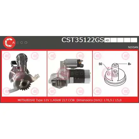 Стартер CASCO CST35122GS OL 37F8 3263794 HO33S