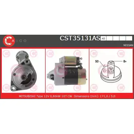 Стартер CASCO C0XVGJN J IUO6Z 3263806 CST35131AS изображение 0