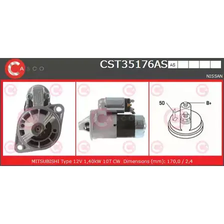 Стартер CASCO CST35176AS 3263873 0 B4OJ2O QBKPSO изображение 0