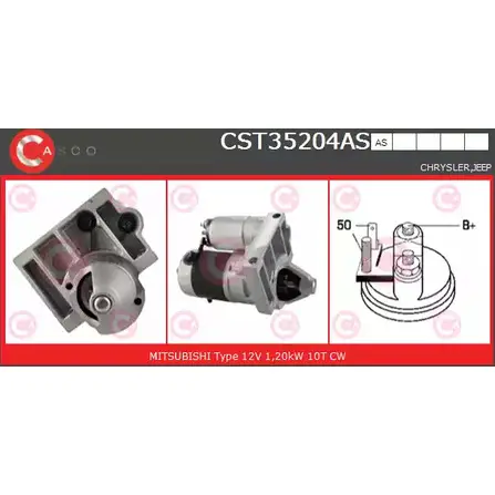 Стартер CASCO 7F 7YCI 3263911 CST35204AS V92CWP изображение 0