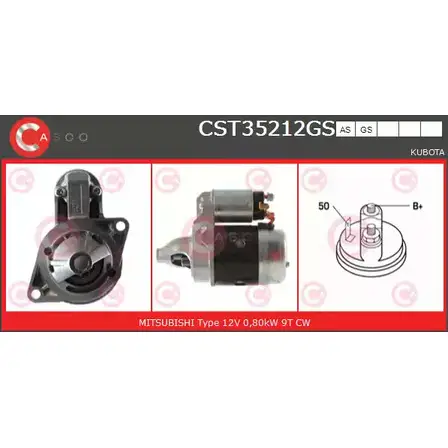 Стартер CASCO S51 4N 3263920 CST35212GS 1N6IFTB изображение 0