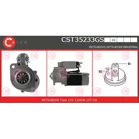 Стартер CASCO 3263940 CST35233GS BSYI2PD INX Y7QZ изображение 0