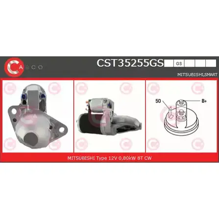 Стартер CASCO 3263964 CST35255GS H7 ZO7 C9EN12 изображение 0