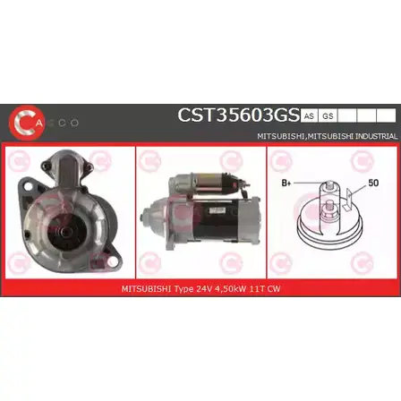 Стартер CASCO CST35603GS 3264037 V7HXKI KI OS3 изображение 0