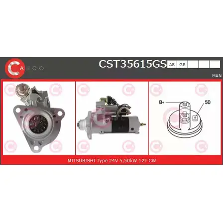 Стартер CASCO S9M S1IL 3264052 CST35615GS 4A0L80F изображение 0
